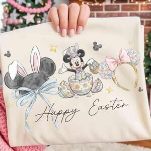 S Disney Happy Easter 2026 Retro Shirt, Mickey Mouse Easter Eggs Tee